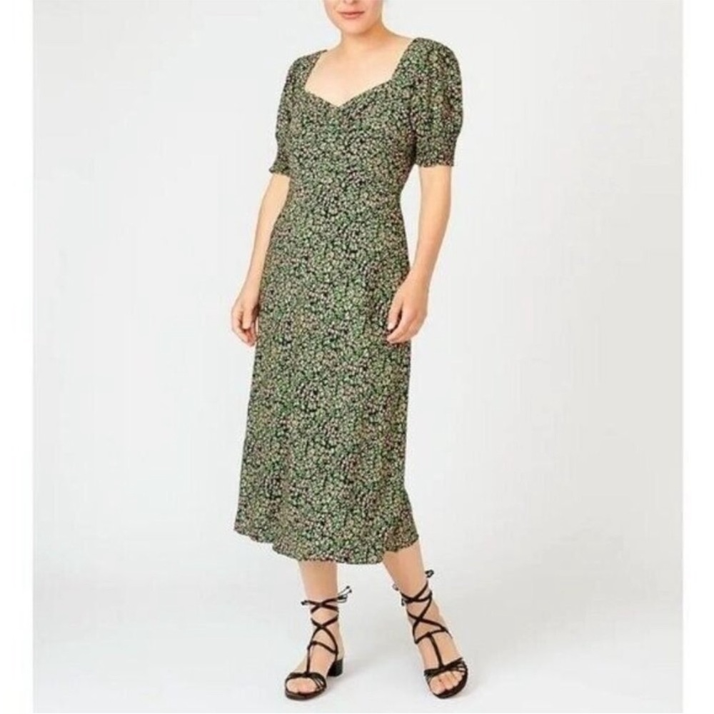 NWT J Crew Smock Sleeve Midi Floral Dress